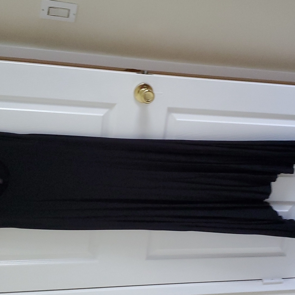 Black pet maxi dress with little matching shrug jacket with lace on back